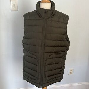 Banana Republic Mens Quilted Puffer Vest Jacket Zip Pockets Size M